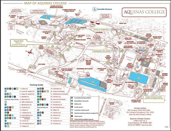 Aquinas College Map
